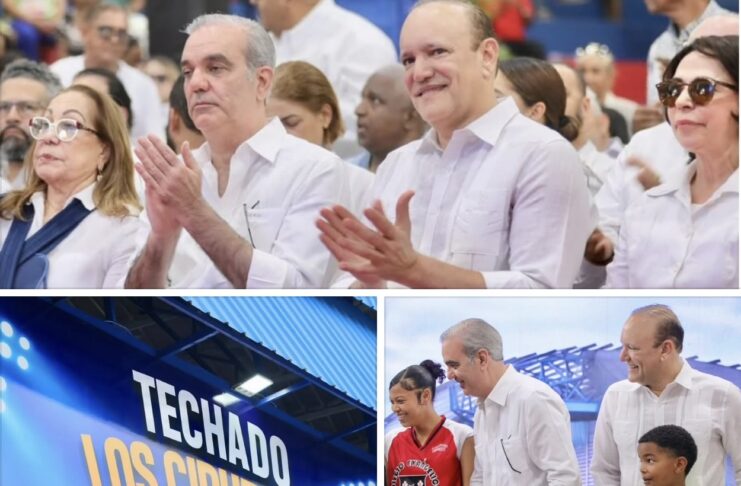 Presidente Abinader y alcalde Ulises Rodríguez entregan renovado techado deportivo que beneficiará a cientos de jóvenes y estudiantes de Los Ciruelitos